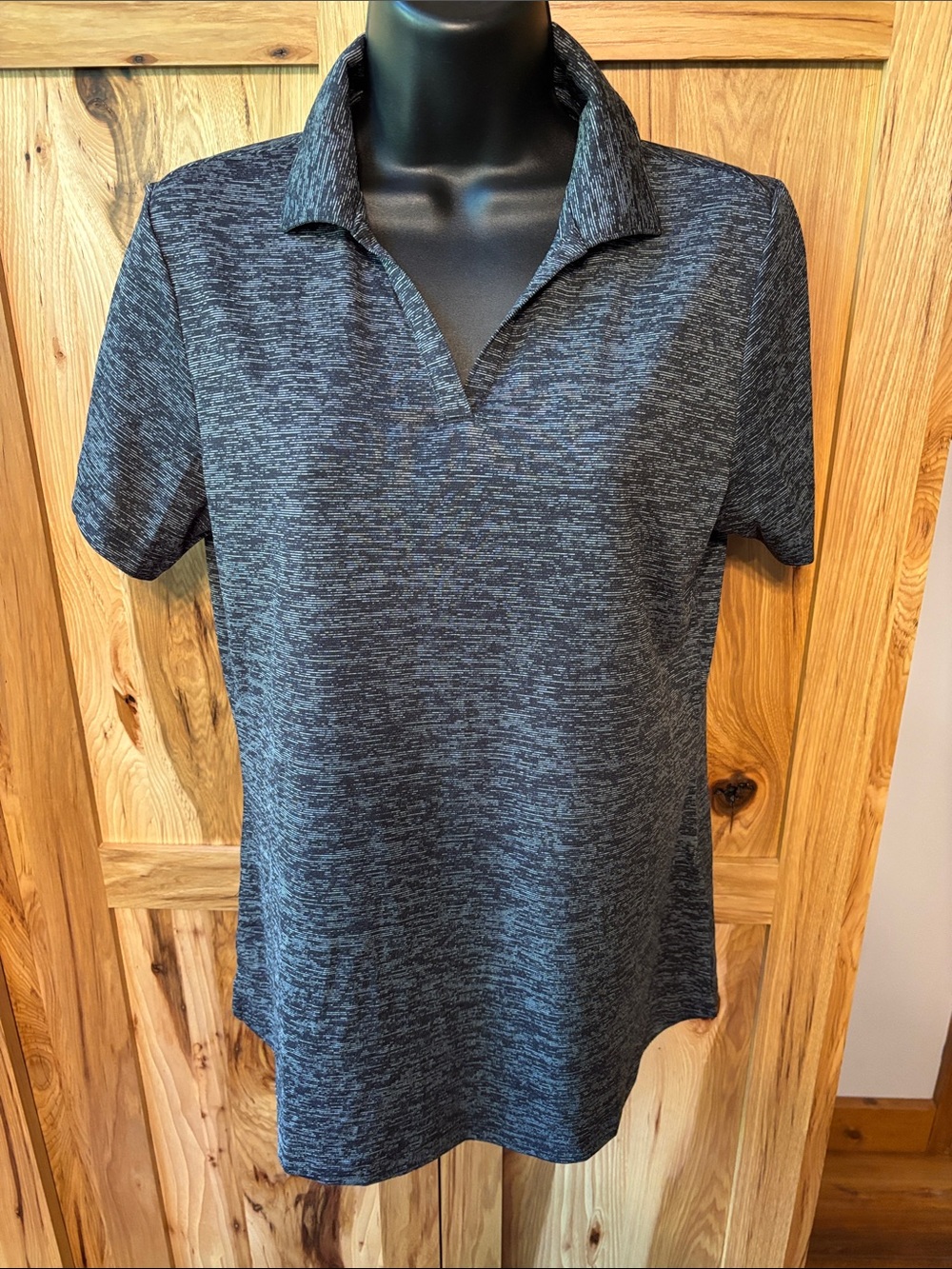 Puma Men's/Unisex Short-Sleeve Button-Down Polo in Heathered Charcoal